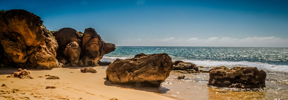 Coastline with large rocks